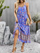 Bohemian Vacation Style Slit Suspender Maxi Dress for Women