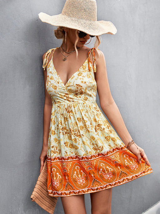 Boho Blossom Backless Summer Dress