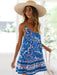 Boho Chic Floral Print V-Neck Sundress for Women's Summer Getaway