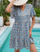 Summer Chic V Neck Loose Fit Polyester Vacation Dress