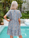 Summer Chic V Neck Loose Fit Polyester Vacation Dress
