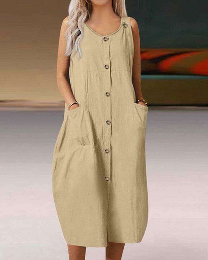 Elegant Cotton Sundress with Customizable Straps for Everyday Chic