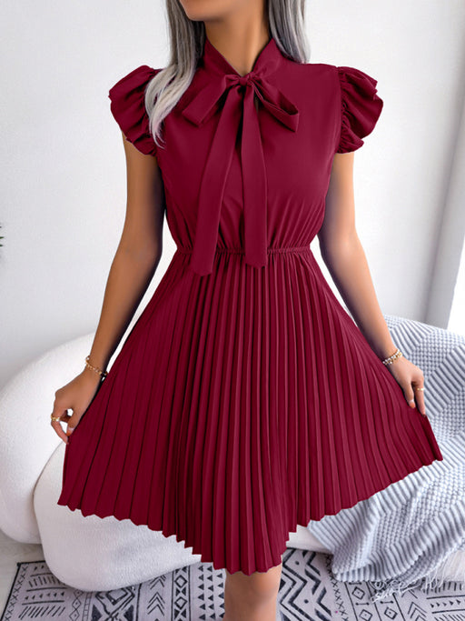 Elegant Lace-Up Pleated Skirt for Women