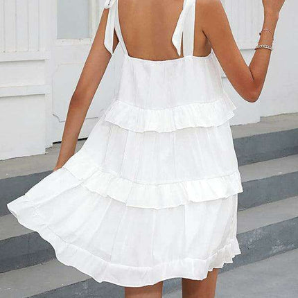 Charming Ruffled A-Line Summer Dress - Essential Addition for Women's Fashion