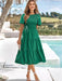 Elegant Resort Wear Dress with Chic Pleated Accents for Women