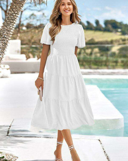 Chic Pleated Summer Dress for Women