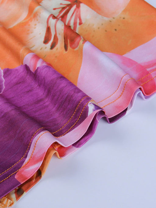 Allure Abstract Print Shoulder-Baring Maxi Dress