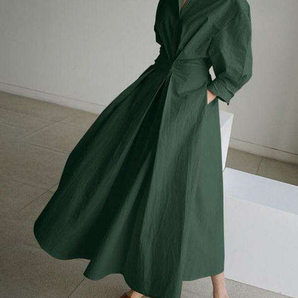 Timeless Elegance Solid Color Shirt Dress - Must-Have Fashion Essential for Every Woman