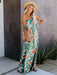 Tropical Paradise One-Shoulder Ruffled Dress with Rainforest Print