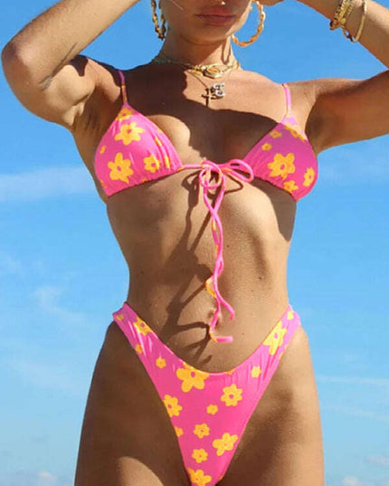 Swimsuit women's split triangle cup swimsuit bikini