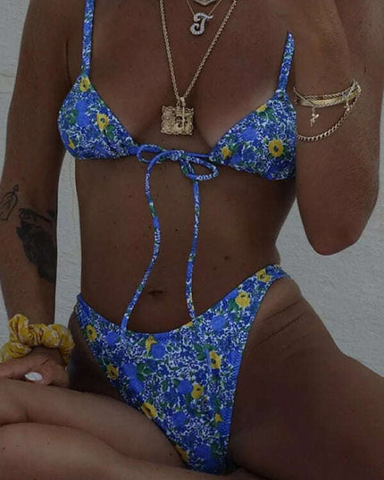 Swimsuit women's split triangle cup swimsuit bikini