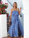 Trendy One-Shoulder Print Dress with Fringed Details
