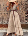 French Chic V-Neck High Waist Midi Dress with Elegance