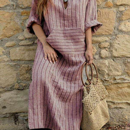 Timeless Striped Maxi Dress for Effortless Style