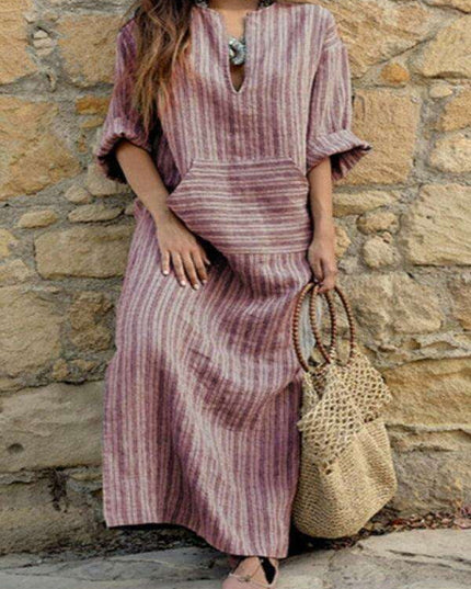 Timeless Striped Maxi Dress for Effortless Style