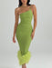 Halter Neck One Shoulder Dress - Stylish Evening Gown with a Touch of Elegance