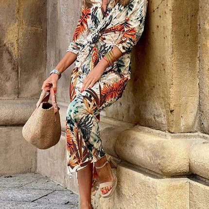 Tropical Paradise V-Neck Summer Dress