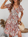 Chic Loose Fit Women's Paisley Print Dress with V-Neck
