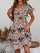 Chic Loose Fit Women's Paisley Print Dress with V-Neck