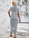 Hooded Irregular T-Shirt Dress for Women - Solid Color Casual Chic