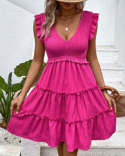 Elegant Sleeveless Flare Dress - All-Season Versatility