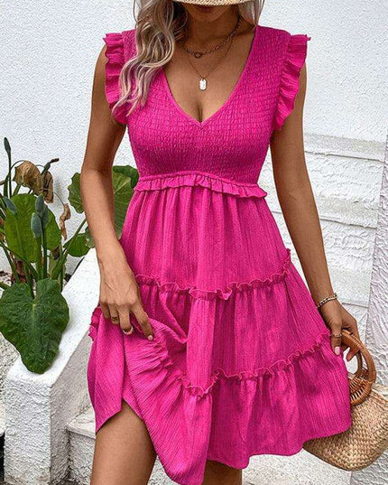 Elegant Sleeveless Flare Dress - All-Season Versatility