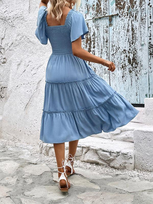 Elegant Viscose Midi Dress: Timeless Versatility for Every Event