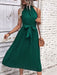 Effortless Elegance: Solid Color Halter Neck Summer Dress for Chic Style