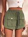 Leisure Cargo Shorts with Adjustable Drawstring Waist and Ample Pockets