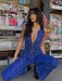 Retro Street Style Denim Jumpsuit with Chic Open Back