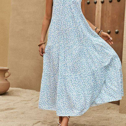 Floral Delight Adjustable Back Summer Dress