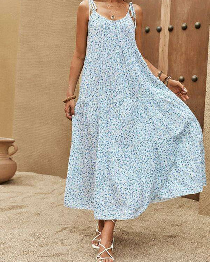 Floral Delight Adjustable Back Summer Dress