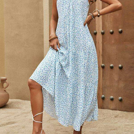 Floral Delight Adjustable Back Summer Dress