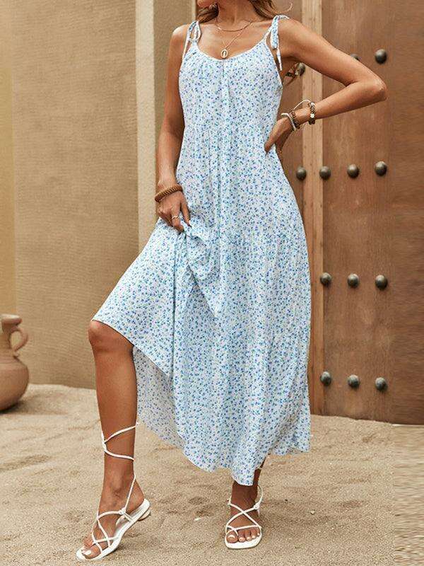 Floral Delight Adjustable Back Summer Dress