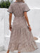 Effortless Elegance: V-Neck Printed Dress for Modern Sophistication