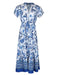 Blue Floral Print Summer Dress for Effortless Elegance