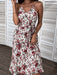 Floral Elegance: Women's Chic Midi Dress with Sling Design