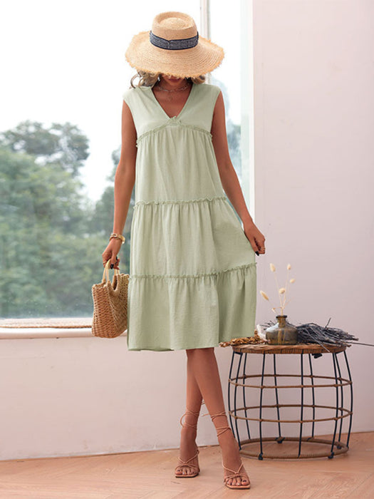 Sleeveless Casual Dress with Effortless Elegance for Day-to-Night Style
