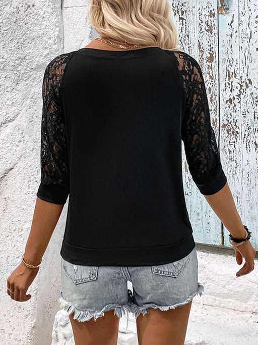 Sophisticated Midnight Lace Women's Blouse
