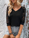Midnight Elegance Lace Top for Women