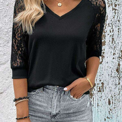 Luxe Midnight Lace Women's Blouse: A Chic Essential for Every Occasion