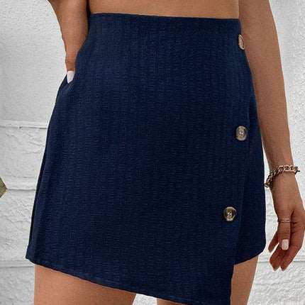 Chic Solid Color Mini Skirt for Fashion-Forward Women