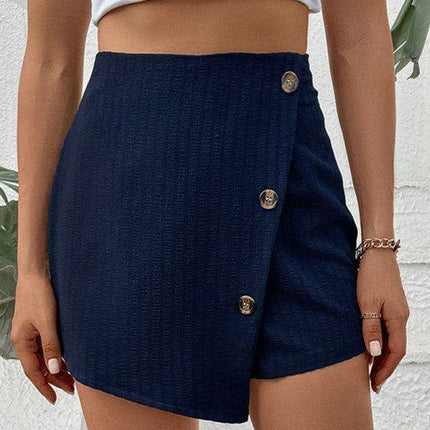 Chic Solid Color Mini Skirt for Fashion-Forward Women