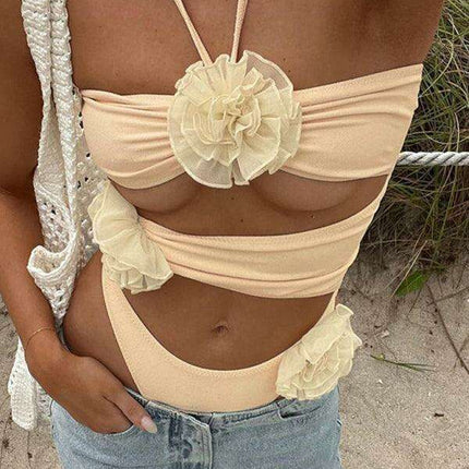 Elegant Floral Halter Neck Backless Jumpsuit for Memorable Nights