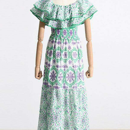 Chic One-Shoulder Floral Embroidered Dress with Elegant Front Slit