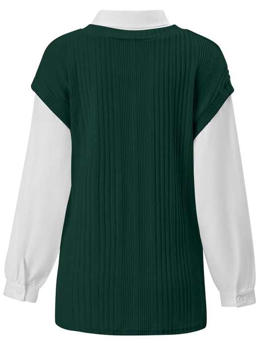 Stylish Layered Top with Figure-Flattering Fit for Women