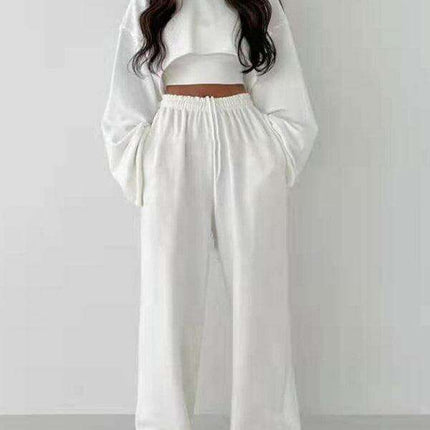 Chic Knit Sweater and Suspender Pants Set for Effortless Style