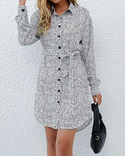 Chic Floral Print Long Sleeve Dress for Fashion-Forward Women