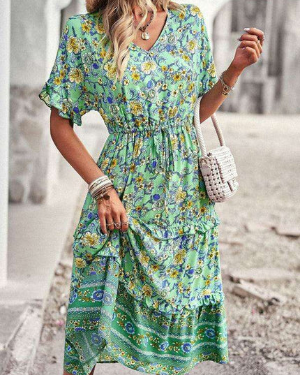 Bohemian Inspired A-Line Skirt with Eye-Catching Print for Women