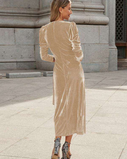 Gilded Velvet French Elegance Evening Gown